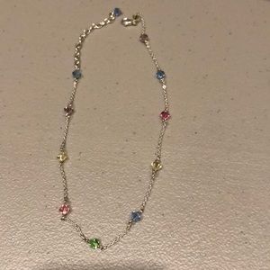 Multi colored gem necklace